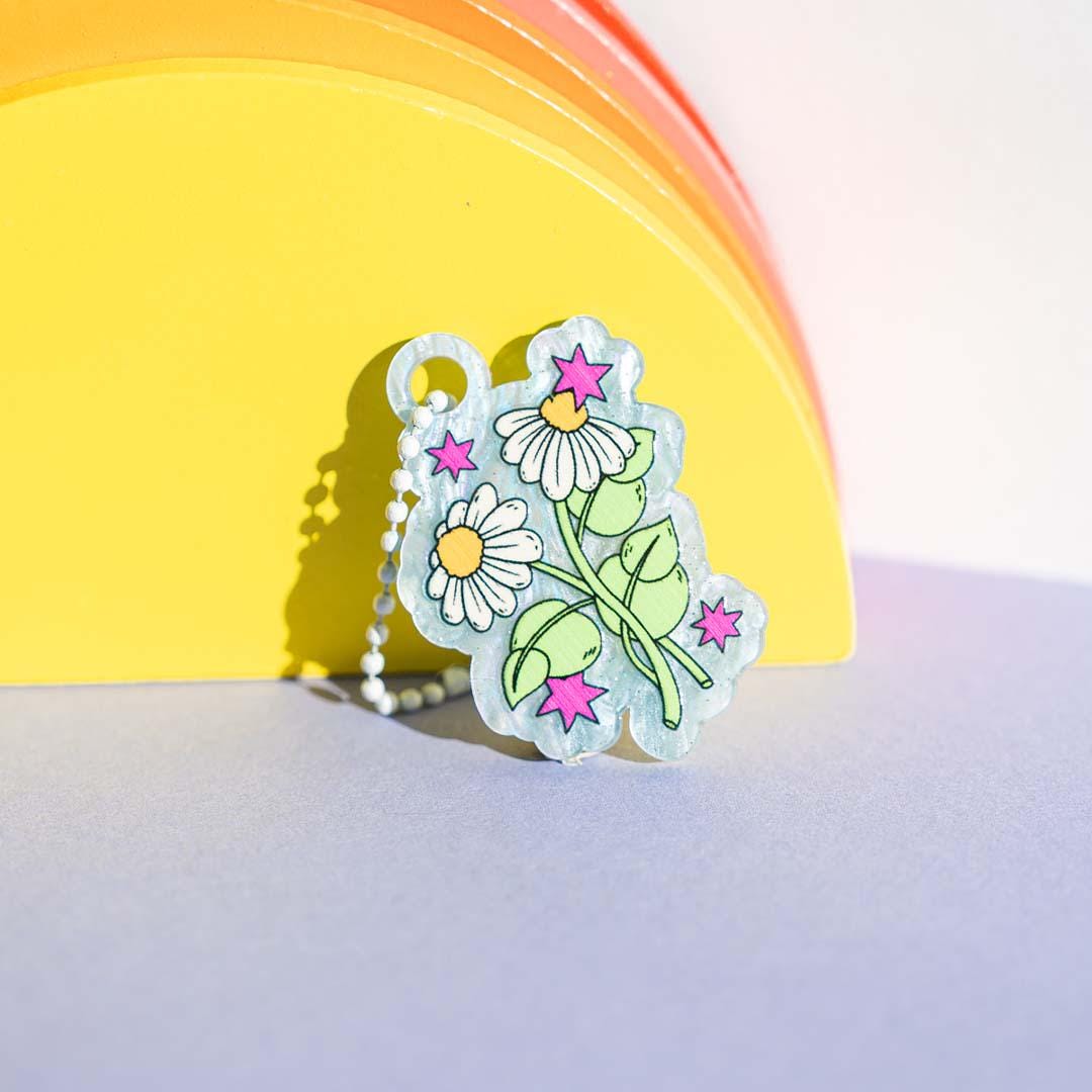 Cute Desert Daisies Acrylic Key Ring or Bag Charm - Etsy