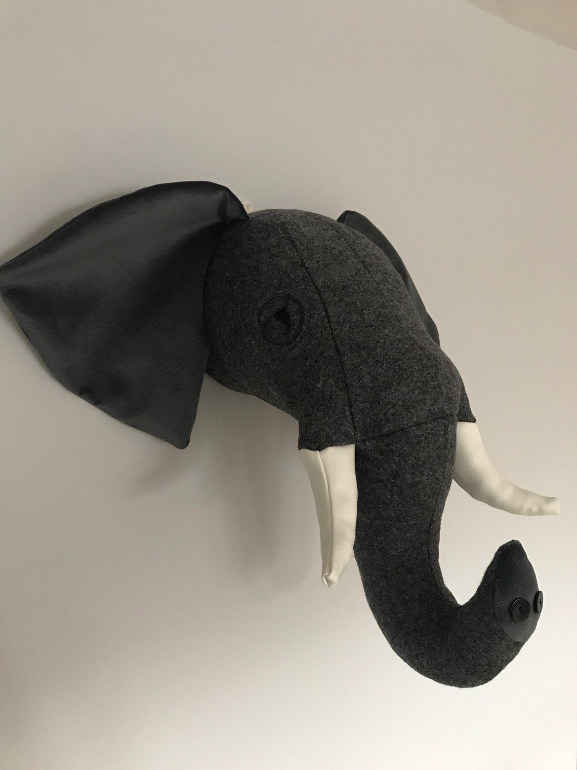 Elephant Head Wall Decoration / Trophy head / Faux taxidermy Etsy