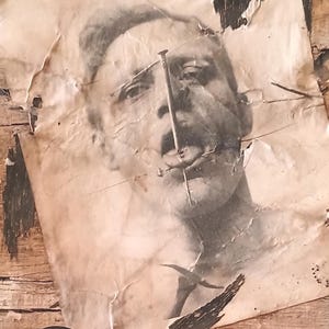 Freakshow Photo Art: Upcycled Sideshow Display - Timothy the Human Pin-Cushion