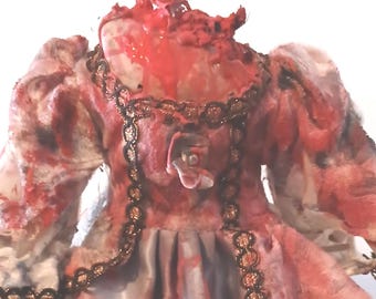 Creepy Headless Guillotine Doll: "Lady Catherine of Versailles" Horror Prop