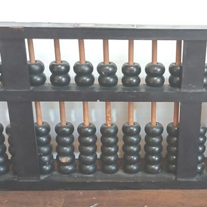 Vintage Chinese Abacus: Lotus Flower Brand, 19th Century Calculation Tool