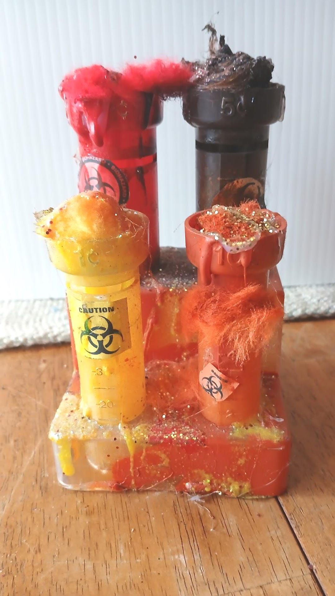 Engineered Virus Test Tubes, Biohazard, Halloween Decor, Handmade ...
