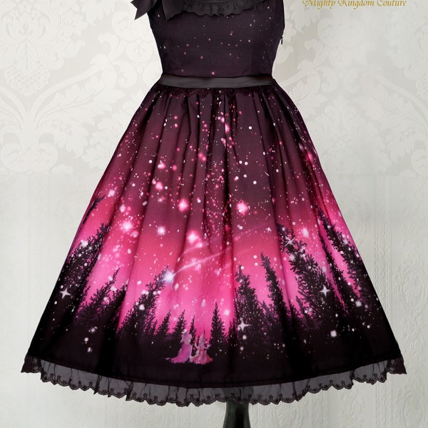 Christmas dress in 3 colors | Glow In The Dark | Gothic Lolita A-Line Jumperskirt ETERNAL NIGHT Sky