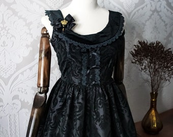 Victorian Gothic Dress | Unique dress for you without petticoat, Classic Lolita JSK, evening dress, baroque dress in black with lacing