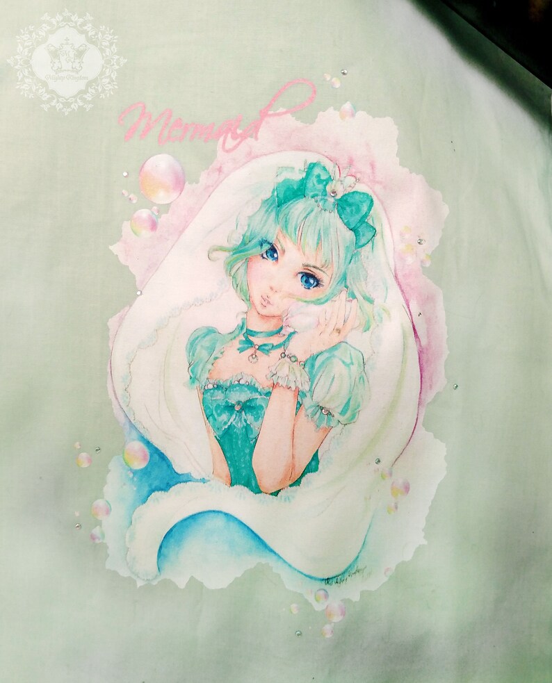Organic cotton bag PIA with long strap Fair Jute Bag Tote Bag Certified Cotton Vegan Manga Anime Lolita Motif 3 Colors