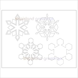 4 inch Snowflakes Template-Printable Snowflakes-Winter Crafts-Christmas Decor-Holiday Party-Classroom Decor-Kids Crafts-DIY Snowflake Cutout