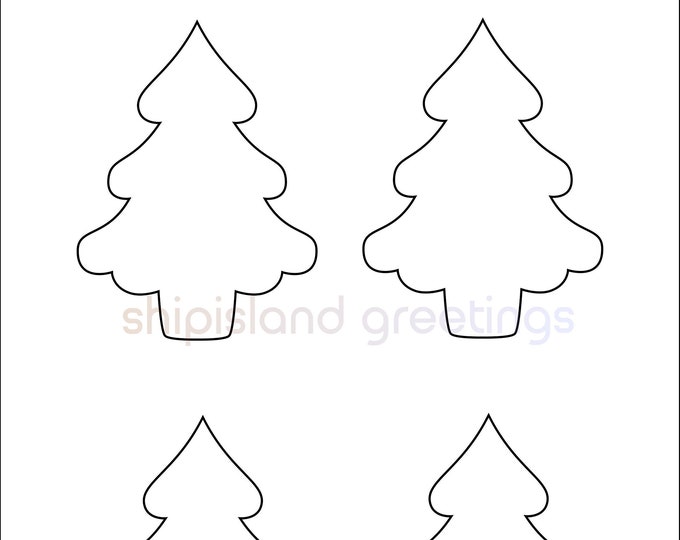 Printable Pine Tree Template-pdf Download-tree Cutout-christmas Tree ...