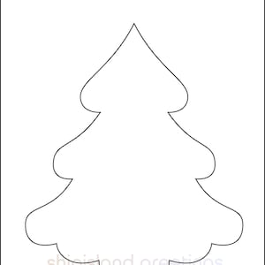 Modello stampabile di albero di pino-Scarica PDF-Ritaglio dell'albero-Modello di albero di Natale-Pagina a colori-Aula delle vacanze-Artigianato per bambini-9 pollici Albero di pino