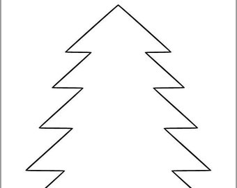 printable pine tree template pdf download tree etsy