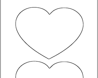 supersized heart outline extra large printable templates - extra large