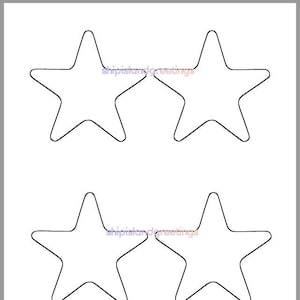 Afdrukbare ster sjabloon-3,25 inch Starfish knipsel-baby shower decor-DIY 4 juli-Kids Crafts-kleurplaat-klas decor-afdrukbare ster