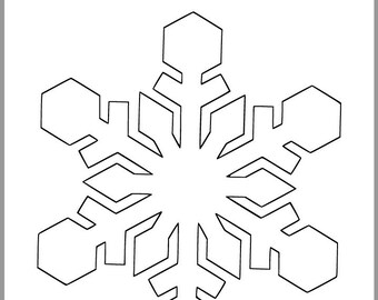 Snowflake Printable Etsy