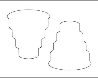 8 5 inch cake template wedding cake cutout printable etsy cake template
