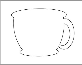 85 Inch Tea Cup Template Printable Coffee Party Decor Shop Cutouts Bridal Shower DIY 85 Inch Tea Cup Template Printable Coffee Party Decor Shop Cutouts Bridal Shower DIY