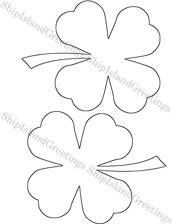 6 inch shamrock template large printable shamrock st etsy