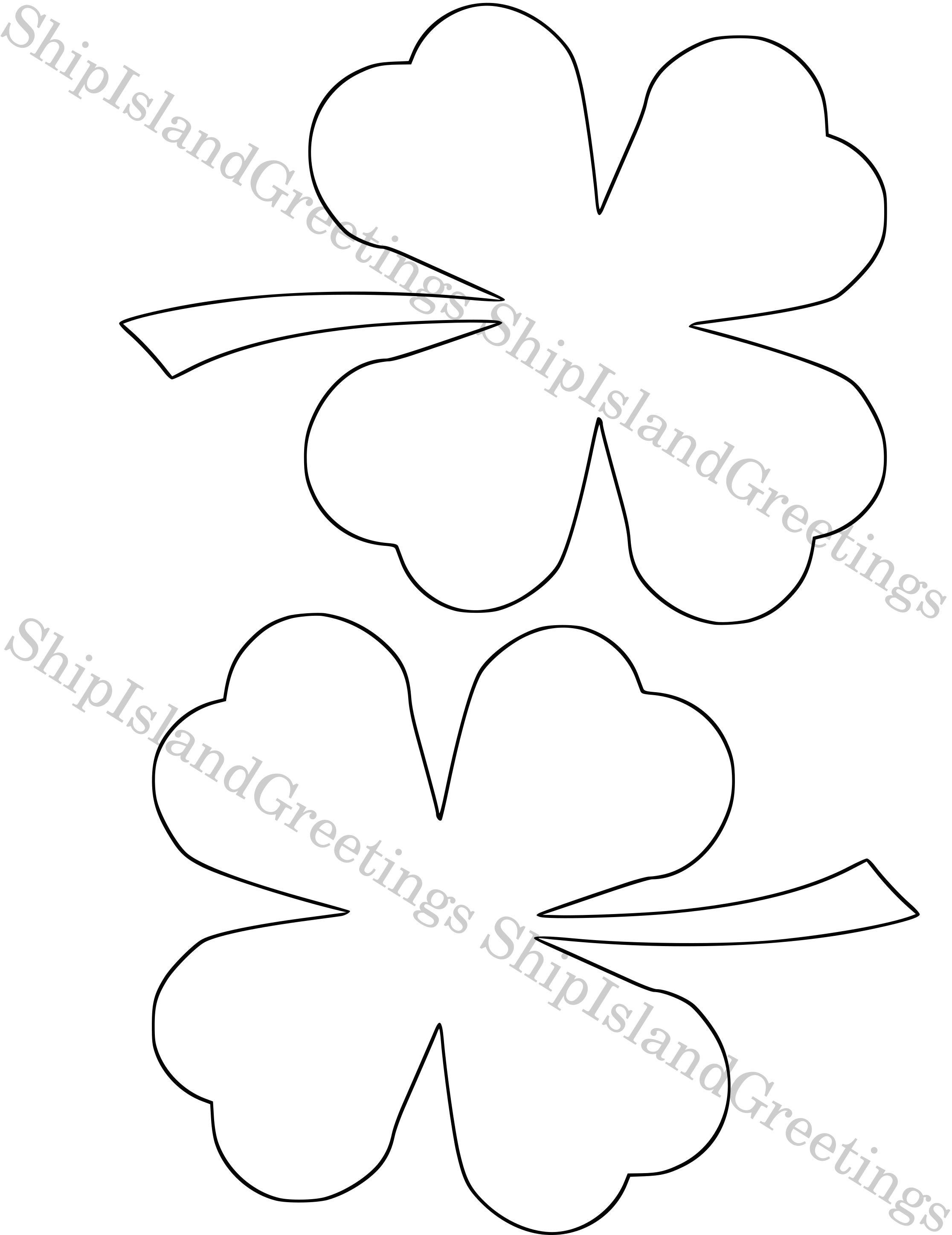 4 leaf clover template