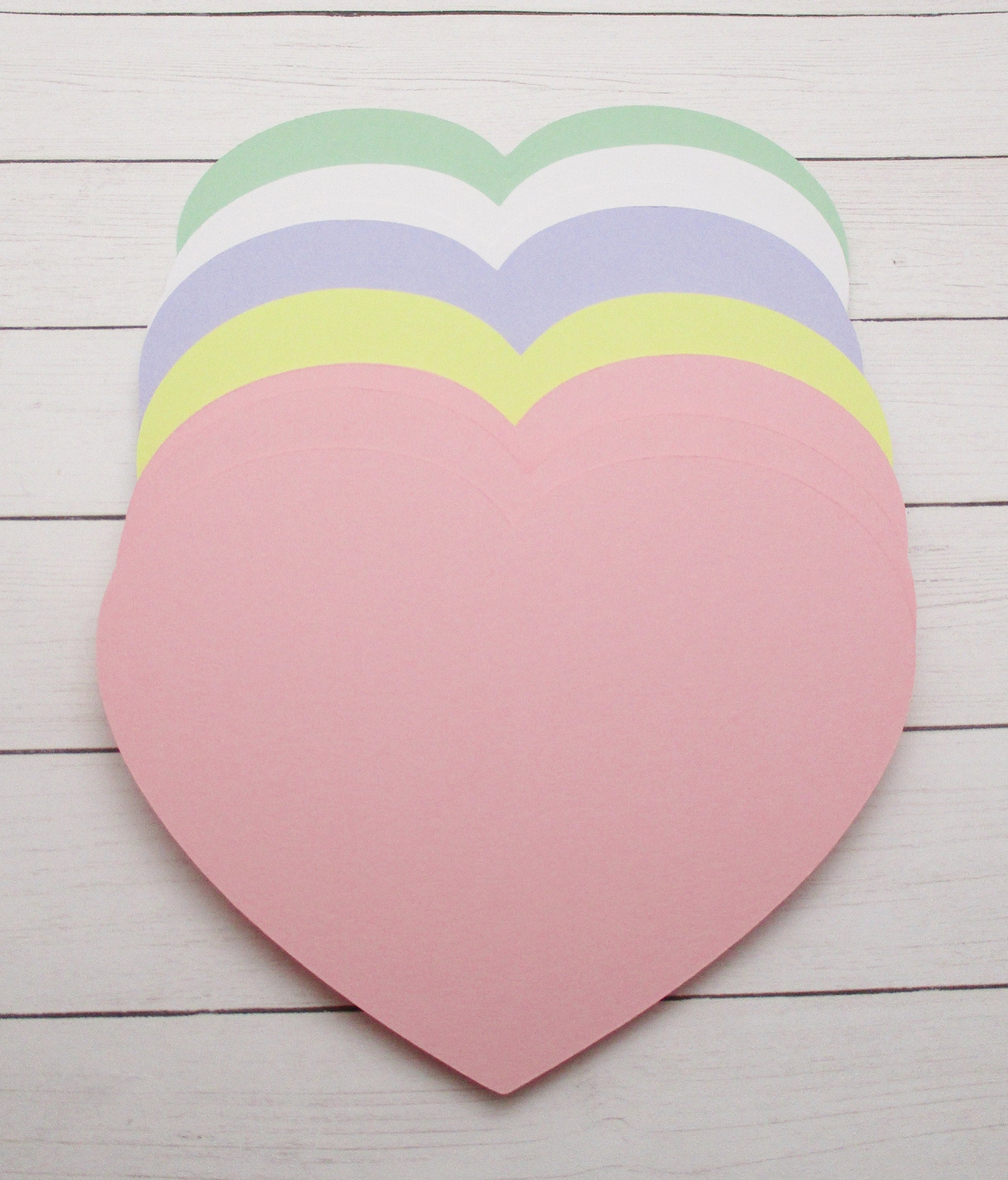 4 inch Paper HeartsCardstock HeartsValentine's Etsy