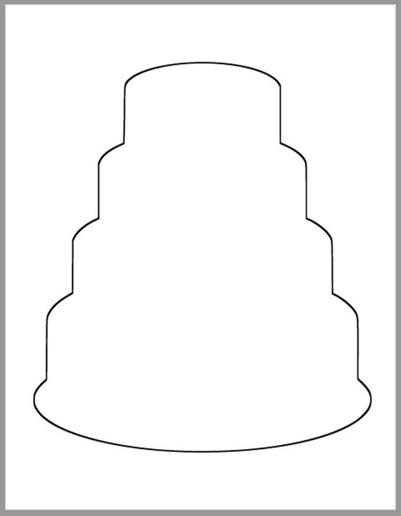 8 5 inch cake template wedding cake cutout printable etsy