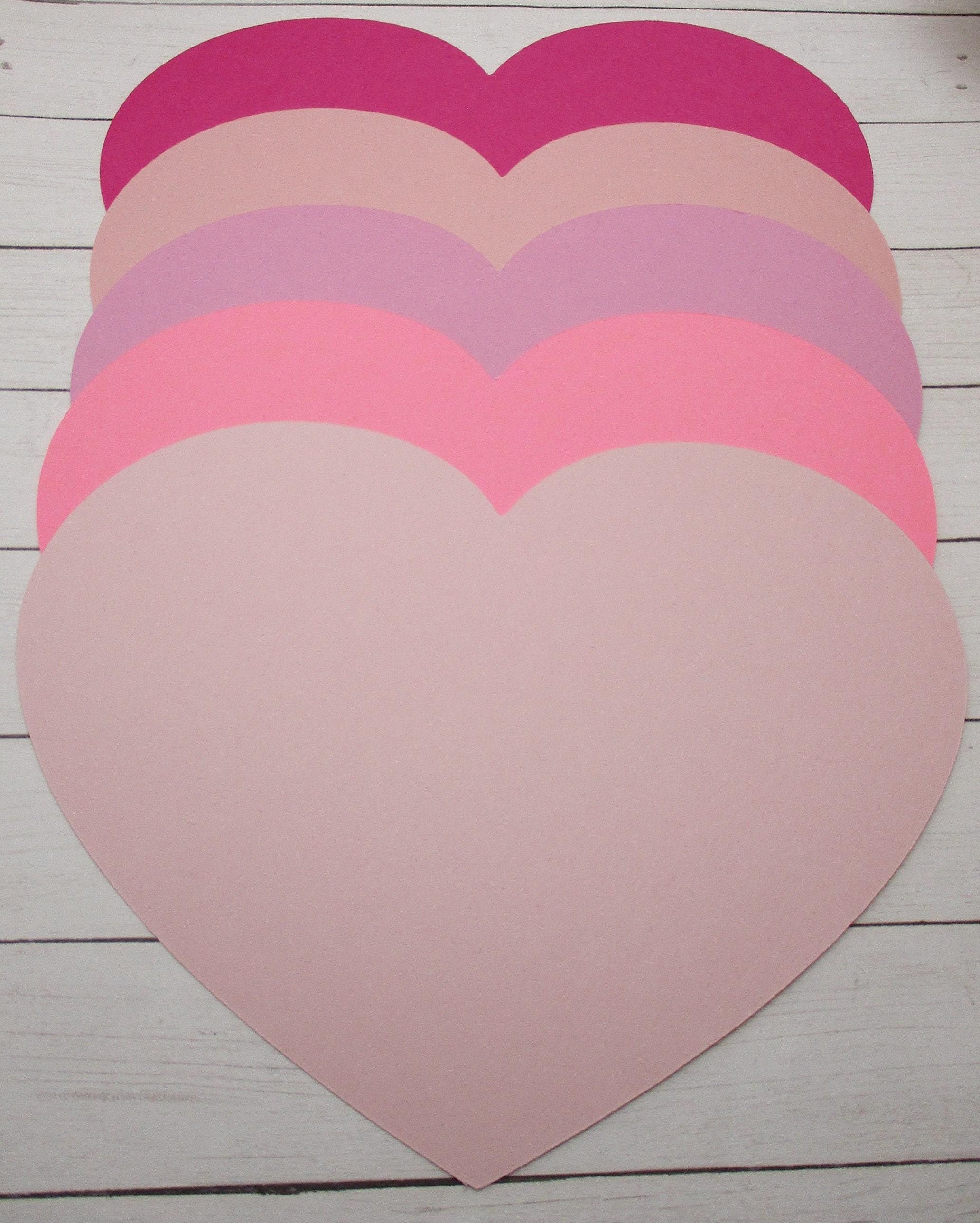 Paper hearts, 4 paper heart cutouts, Set of 20 pcs