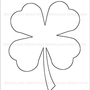 Modèle Shamrock de 8,5 pouces-Grand Shamrock imprimable-St. Artisanat pour la Saint-Patrick-Grand modèle de trèfle à 4 feuilles-Décor de salle de classe pour enfants