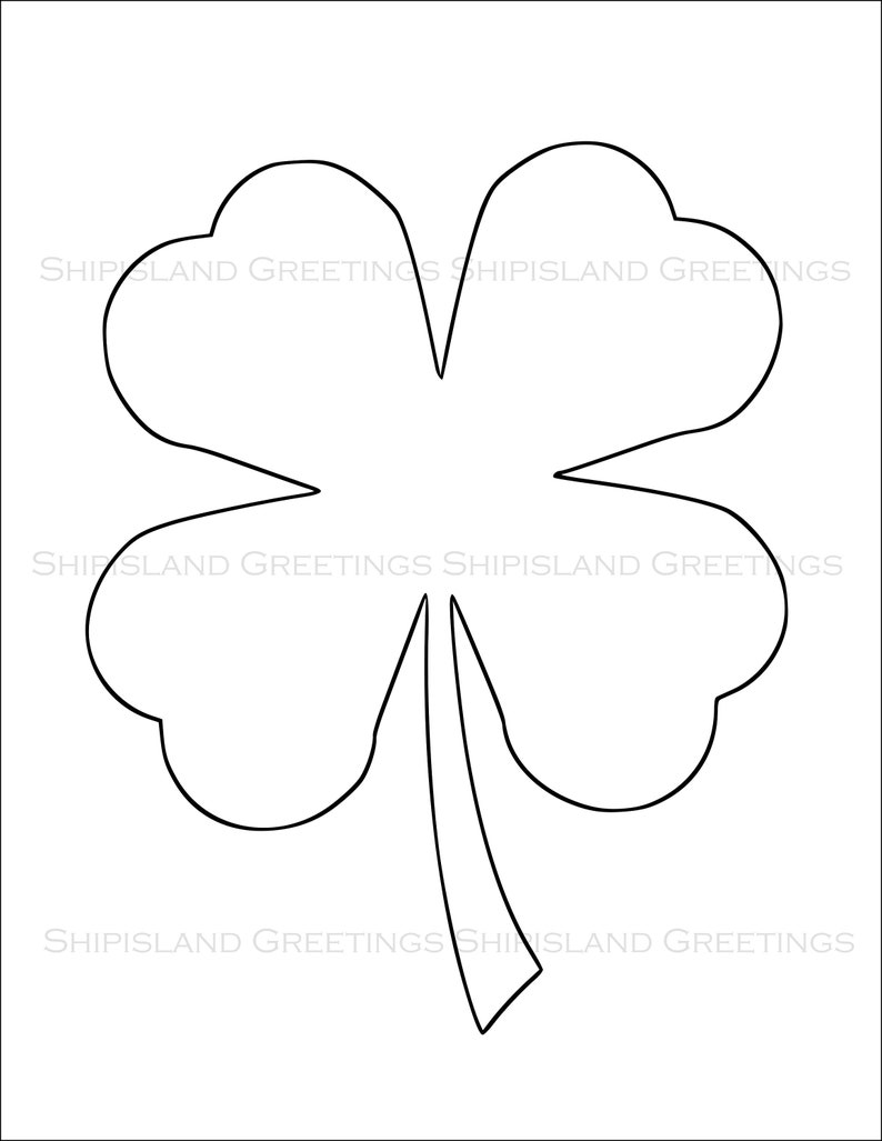 85 inch shamrock template large printable shamrock st etsy