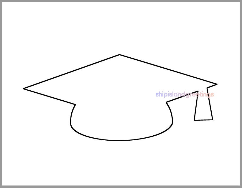4x9 Inch Graduation Cap Template-large Printable Grad Cap-graduation-diy Crafts-large Graduate Template-big Brother/sister-graduation Party - Etsy