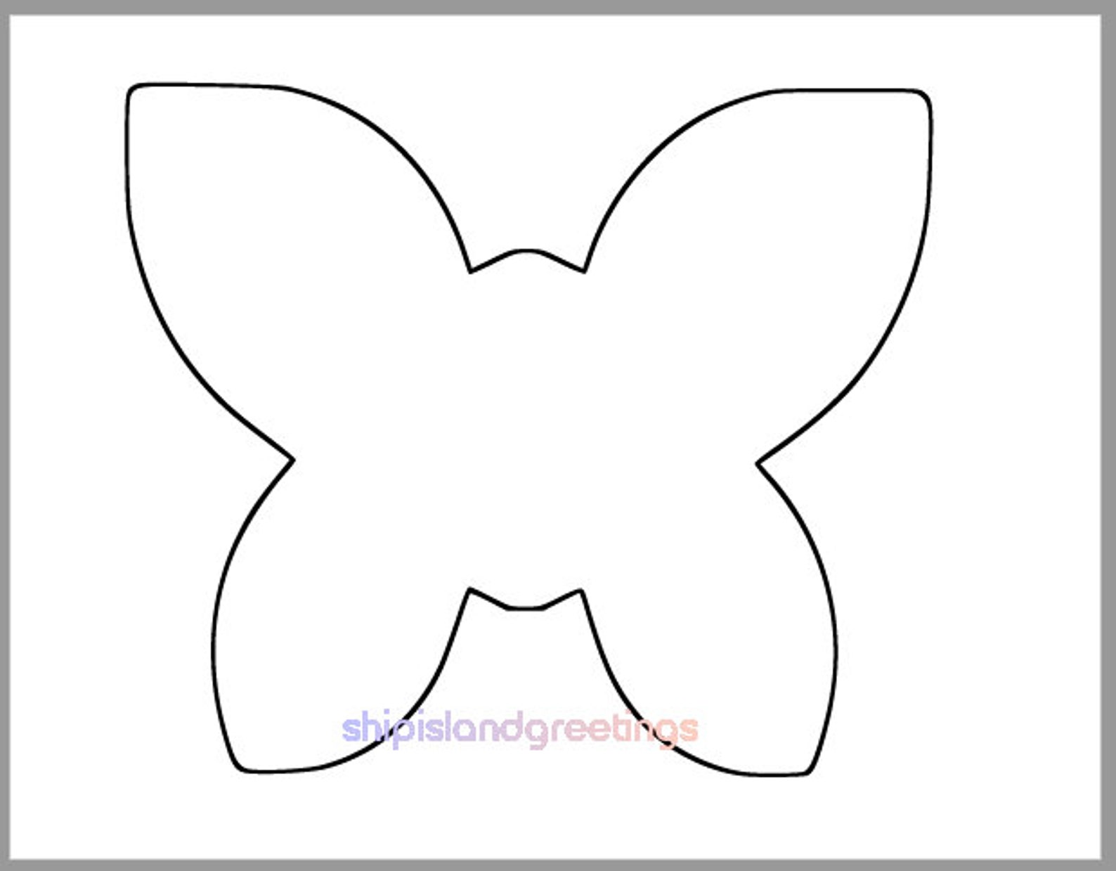 8 Inch Printable Butterfly Template large Butterfly Cutouts spring Baby