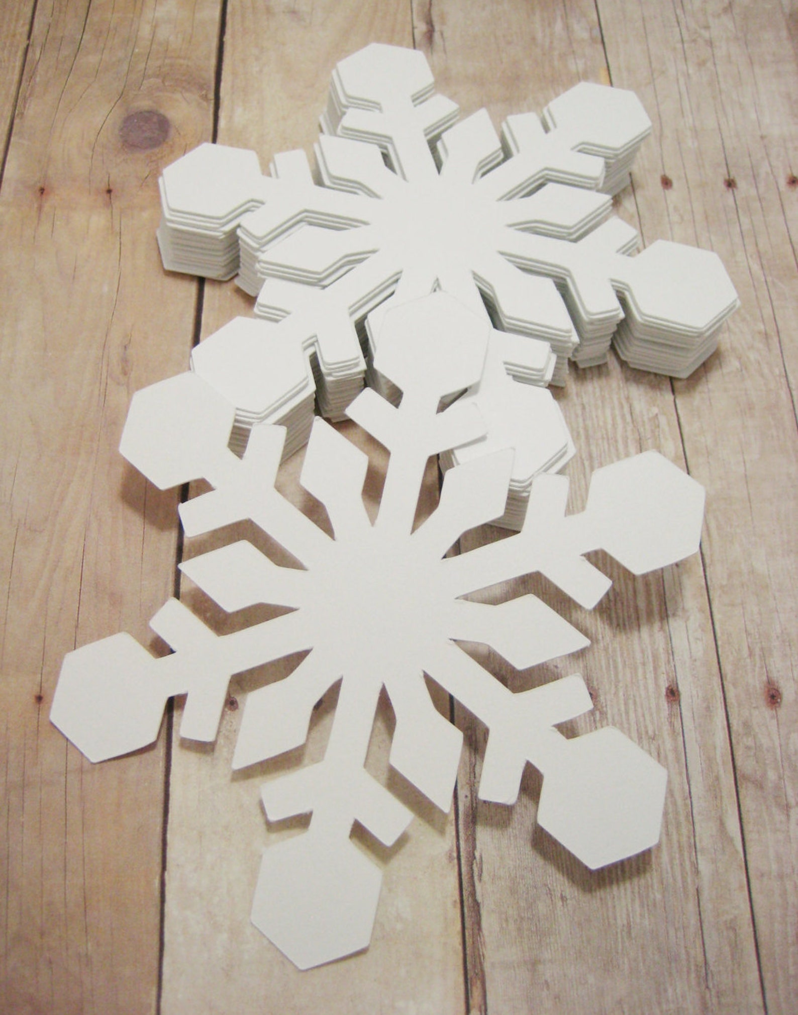 Snowflake CutoutsLarge Cardstock SnowflakesWinter Etsy
