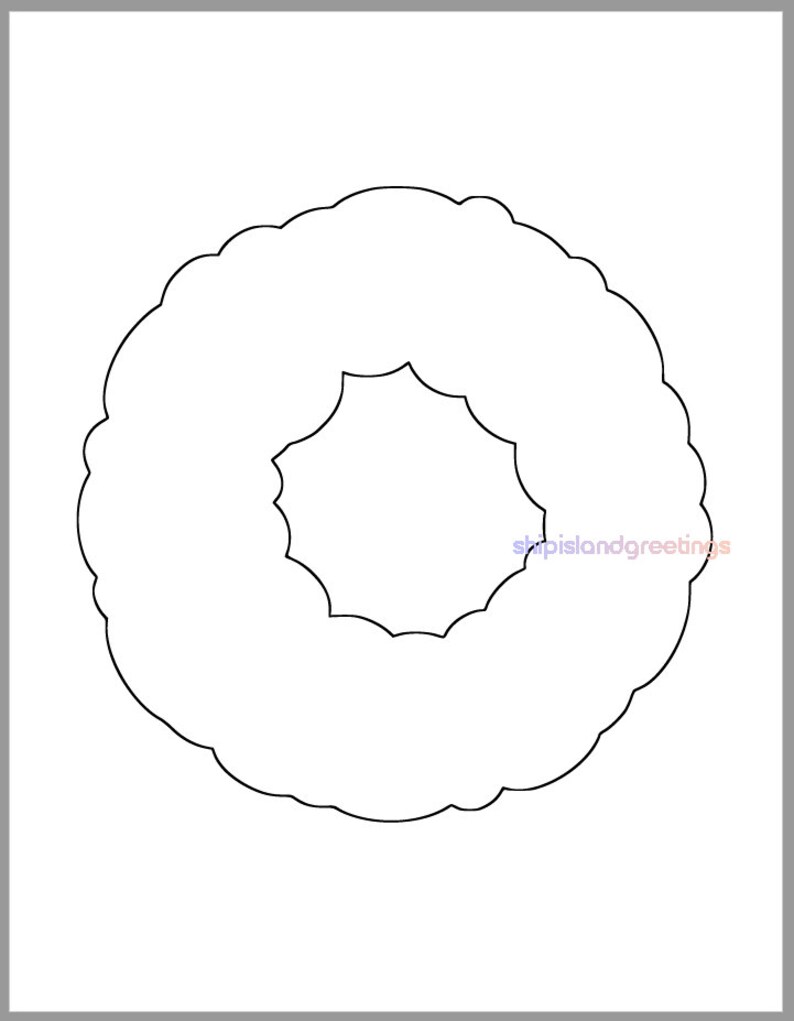 Printable Wreath Template-pdf Download-christmas Cutouts-classroom ...