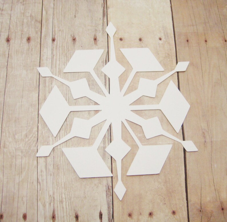 Snowflake Cutouts Cardstock Snowflakes Winter Craft Etsy