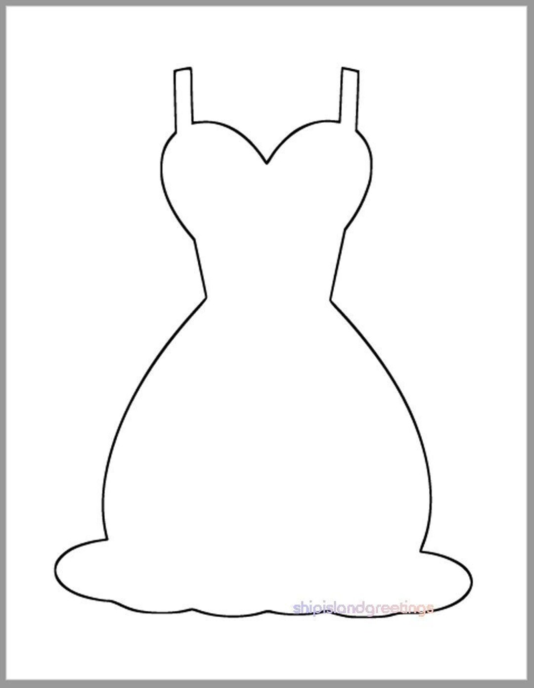 Wedding Dress Outline