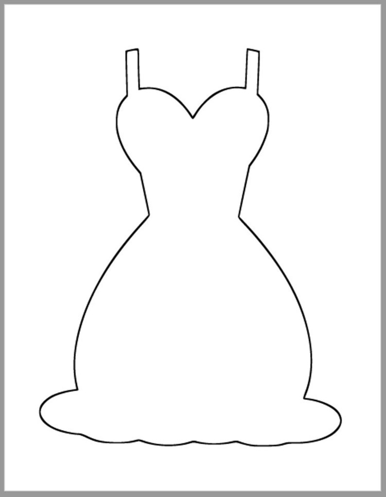 Printable Princess Dress Template Printable Word Searches