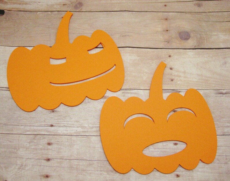 Halloween Paper Cutouts Kids Fall Crafts Pumpkin Etsy