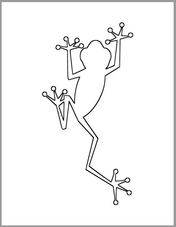 instant download frog template animal templates printable etsy
