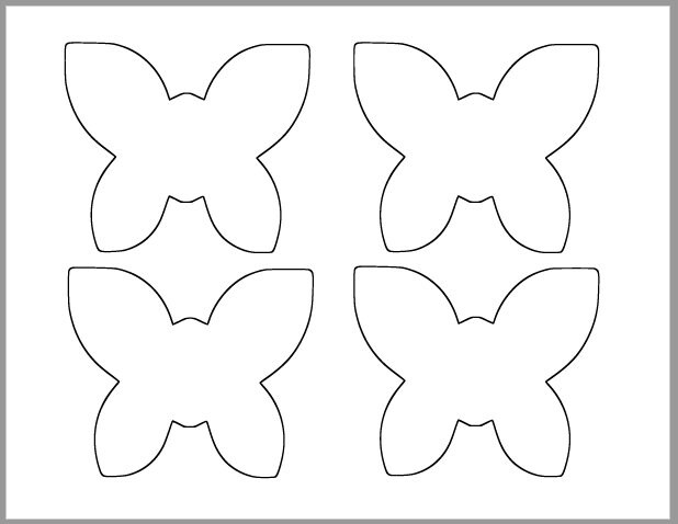 4 inch printable butterfly template butterfly cutouts spring etsy canada