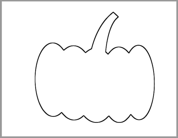 7 inch pumpkin template printable templates fall etsy