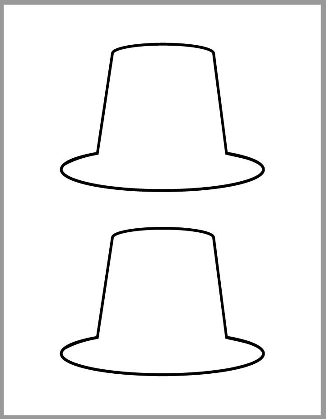 5 Inch Pilgrim Hat Templatethanksgiving Craftsprintable Pilgrim 5 Inch Pilgrim Hat Templatethanksgiving Craftsprintable Pilgrim