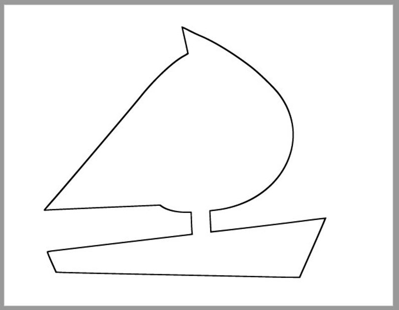 8 inch Sailboat Printable Template-Huge Sailboat Cutout-Prompt Downloads-Nautical Template-Coloring Webpage-Small children Crafts-Sailboat Template photograph regarding Boat Template Printable known as 8 inch Sailboat Printable Template-High Sailboat Cutout-Quick Downloads-Nautical Template-Coloring Site-Young children Crafts-Sailboat Template