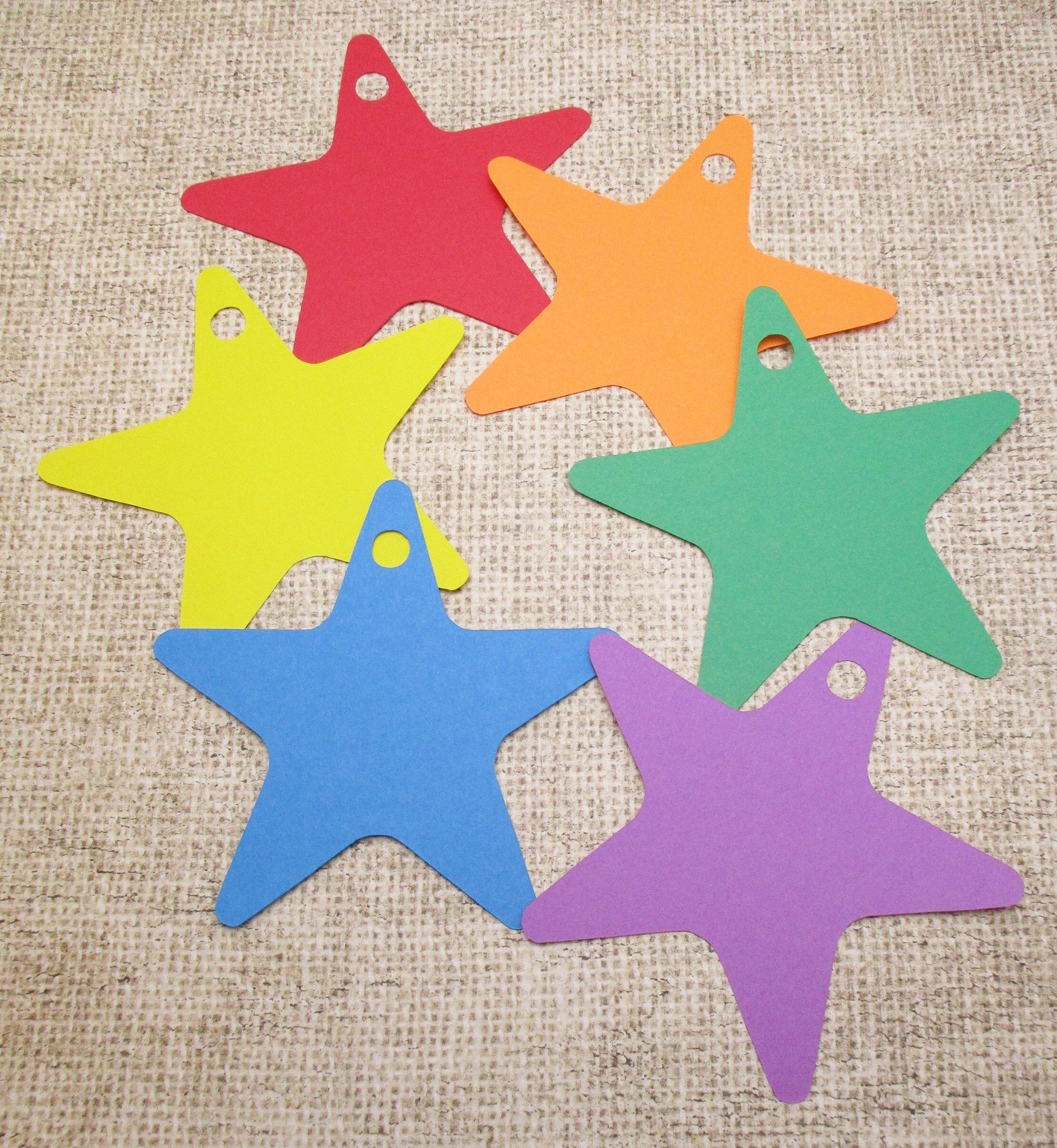 3 inch Rainbow Star Gift TagsCardstock StarsRainbow Baby Etsy