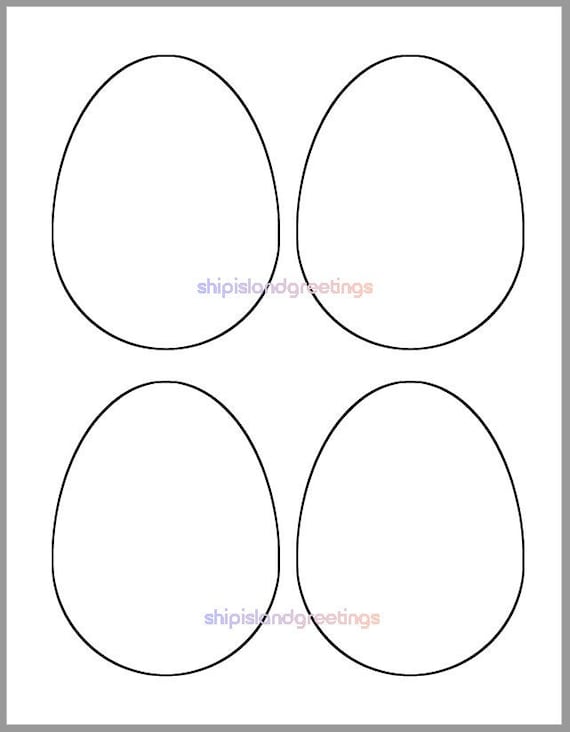 4.5 Inch Easter Eggs Template-printable Easter Eggs-easter