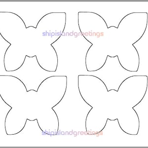 8 inch printable butterfly template large butterfly etsy