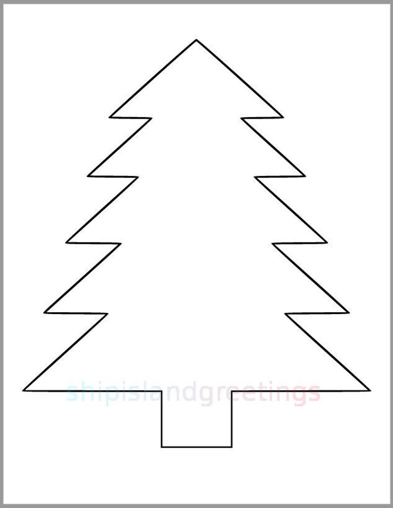 Printable Pine Tree Template-pdf Download-tree Cutout-christmas Tree ...