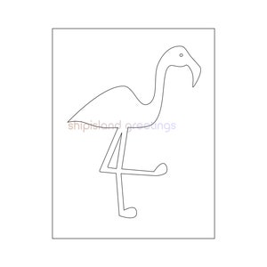 9 pollici Flamingo Template-Tropical Decor-DIY compleanno-stampabile Flamingo-Zoo Island Wildlife Animals-Bird Cutout-Classroom Decor