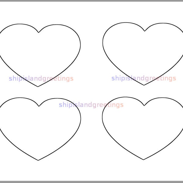 4 inch Heart Template-Heart Instant Download-Valentines Day-Advice Cards-DIY Valentines-Classroom Decor-Valentine Crafts-Printable Template