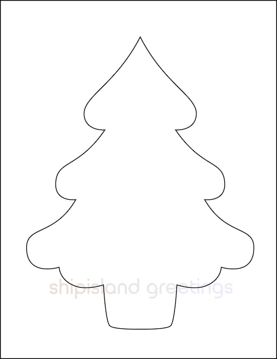 Printable Pine Tree Template-pdf Download-tree | Etsy