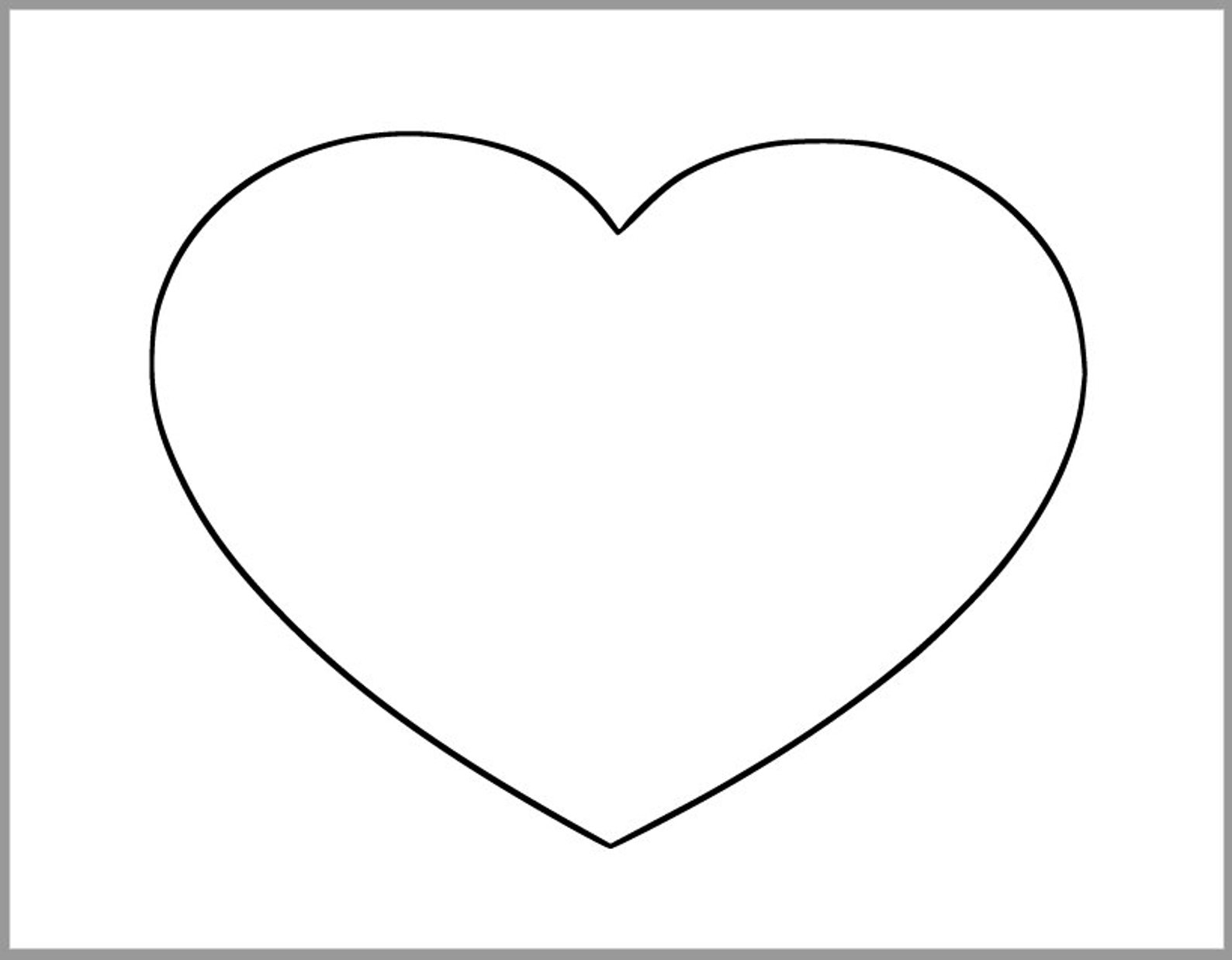 85 Inch Heart Printable Template Extra Large Heart Etsy