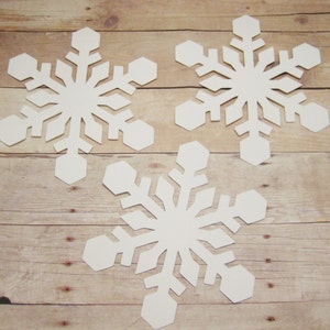 Snowflake Cutouts-large Cardstock Snowflakes-4 Inch-winter Crafts ...