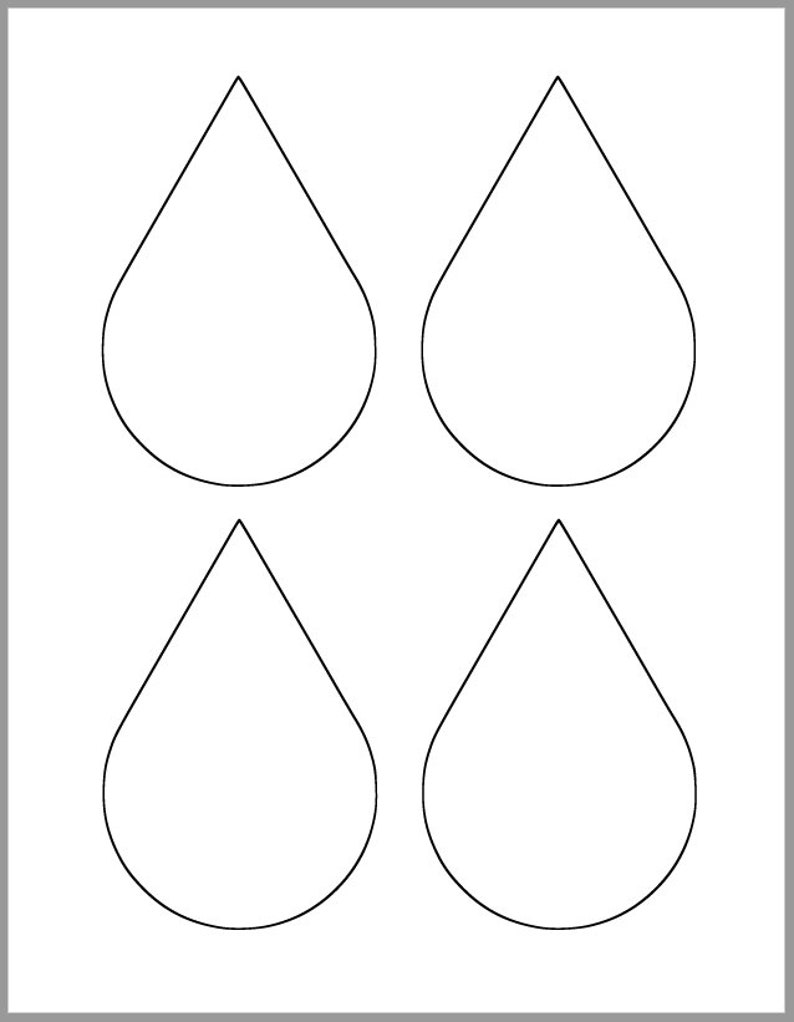 Free Printable Rain Drop Template