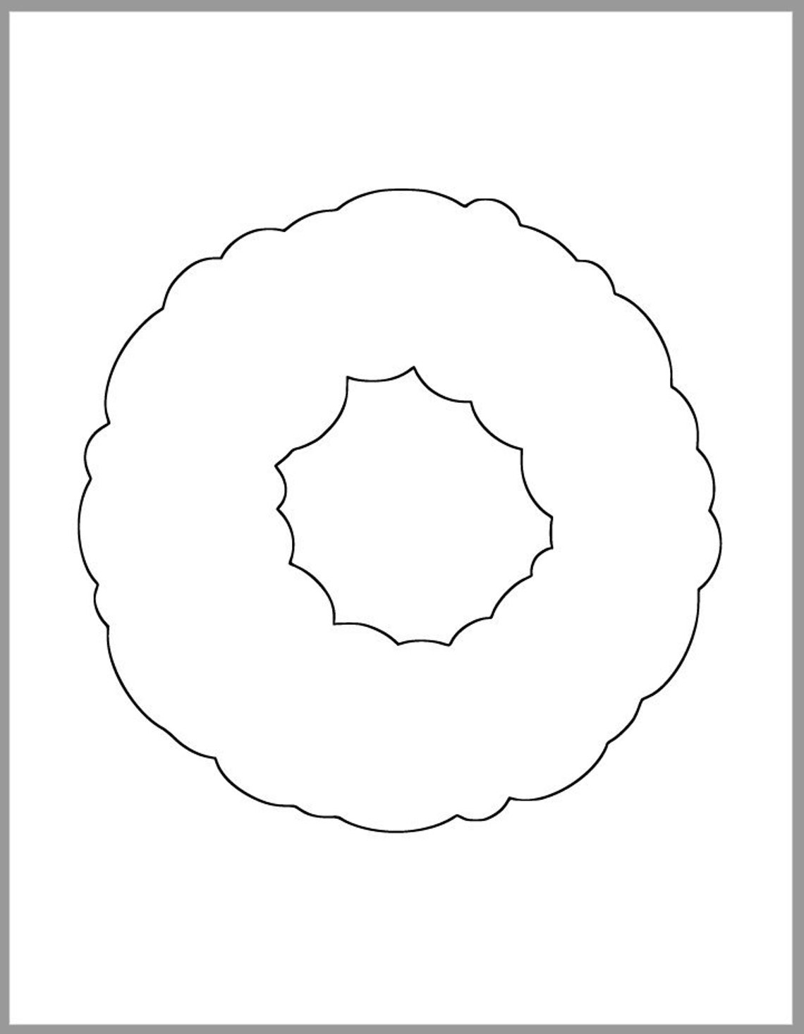 Printable Wreath Template PDF Download Christmas Etsy