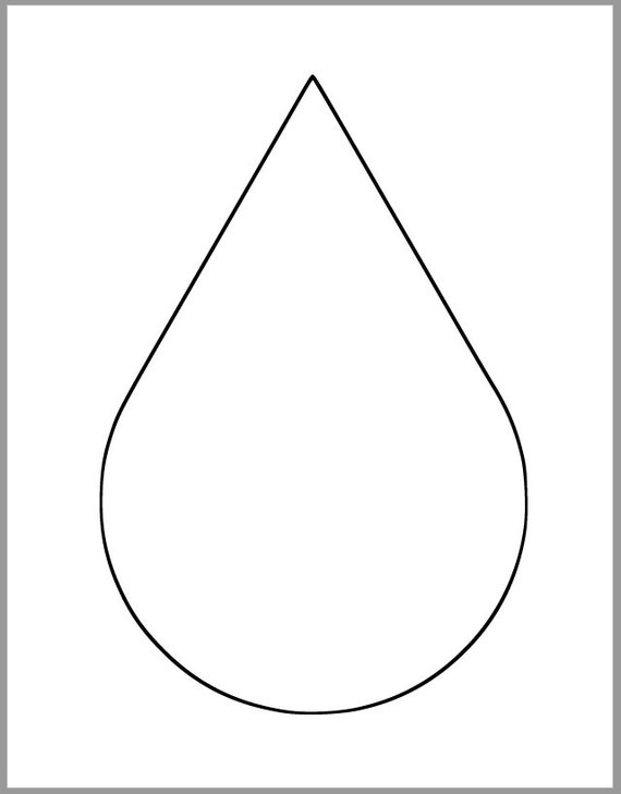 Printable Raindrop Template DocTemplates